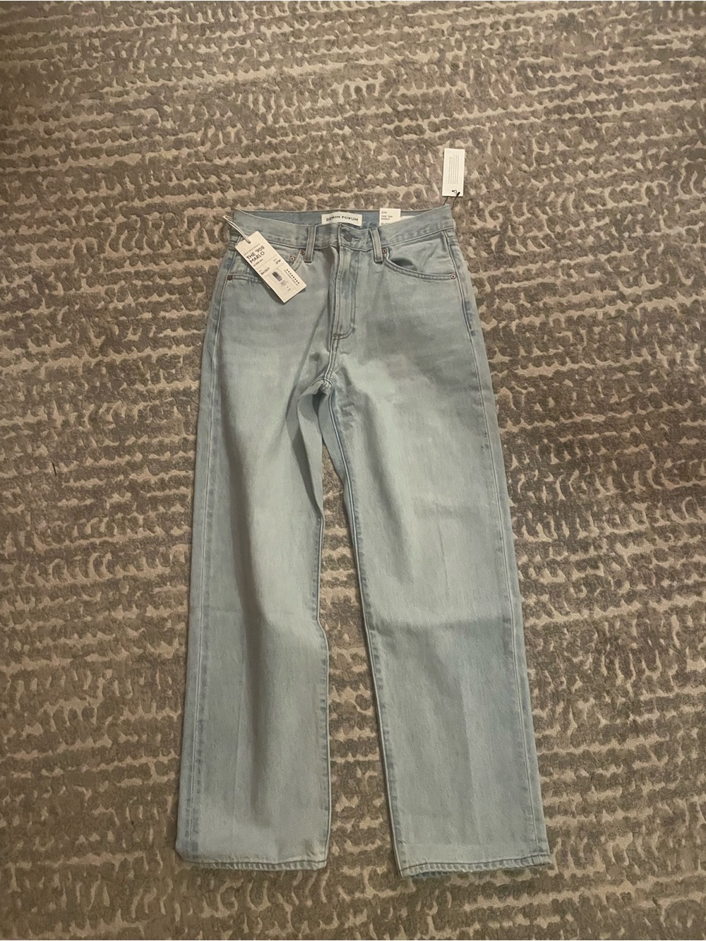 Denim Forum High-Rise Wide-Leg Jeans in Light Blue